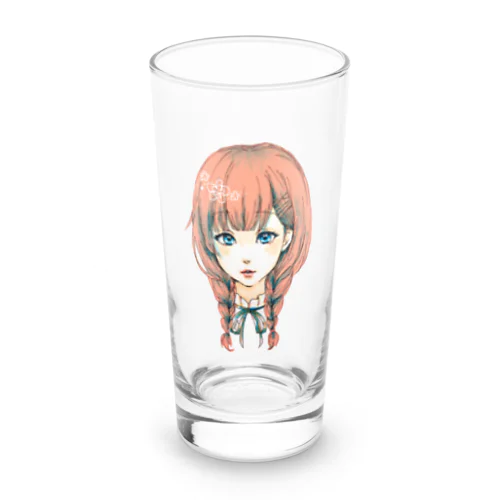 三つ編み女の子 Long Sized Water Glass