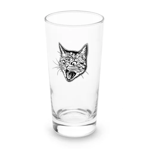 Cat Hiss Fever Long Sized Water Glass