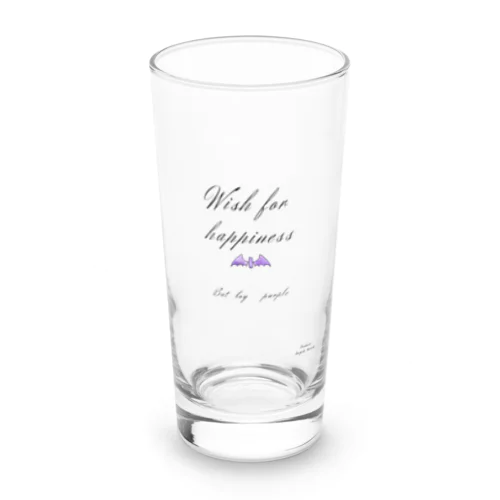 コウモリくん（紫）（Wish for happiness） Long Sized Water Glass
