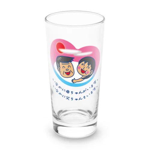 いなかに母ちゃんがいます。父ちゃんも。 Long Sized Water Glass