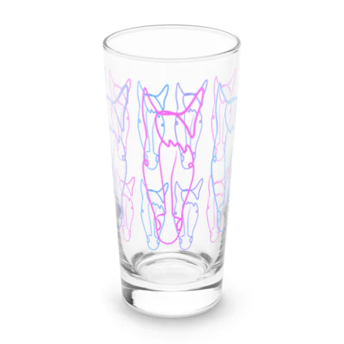 カラフルな馬さん Long Sized Water Glass