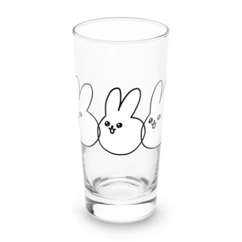 左見るうさちゃん Long Sized Water Glass