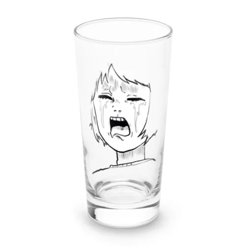 宿題が終わらない Long Sized Water Glass