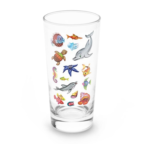 海の生き物 Long Sized Water Glass