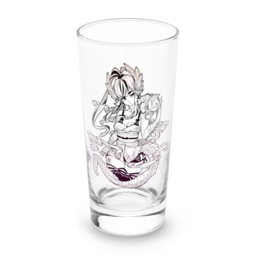 和風竜姫ちゃん(赤) Long Sized Water Glass