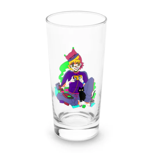 寝れない子ちゃんとはよねろ猫 Long Sized Water Glass