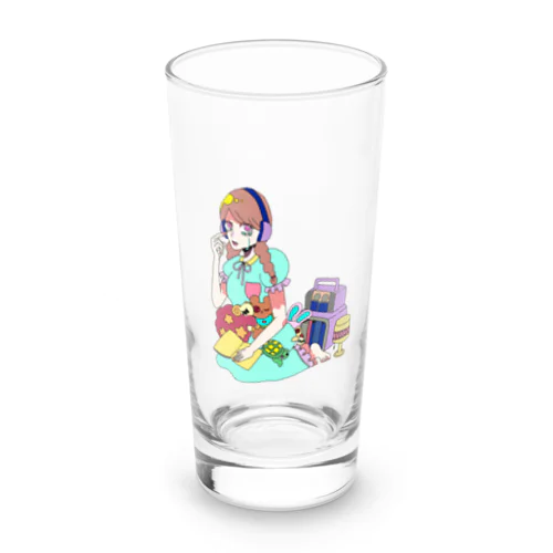 眠れない子ちゃんと寝かすぞ羊 Long Sized Water Glass