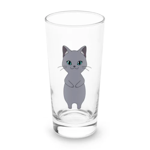 にゃ王様　灰色 Long Sized Water Glass