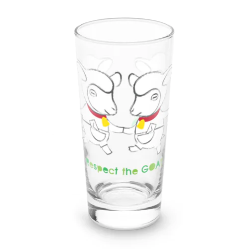 Respect the GOAT やぎさん おゆうぎ会 0591 白ヤギ座 Long Sized Water Glass