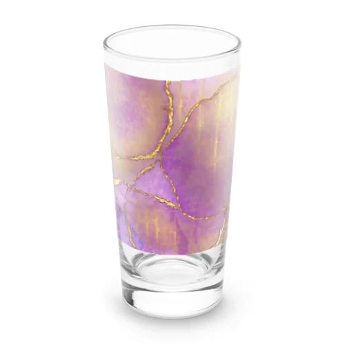 Sarah Designs Signature - Pink n Gold Drops Long Sized Water Glass