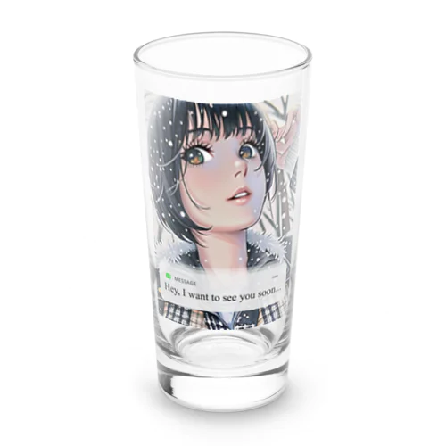 Winter Girl Long Sized Water Glass