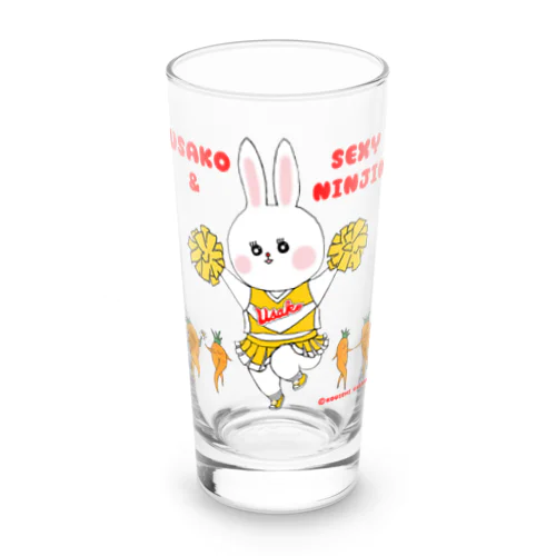 うさこ&にんじんたち Long Sized Water Glass