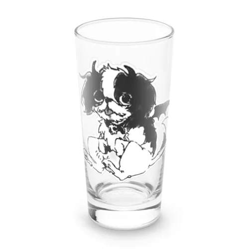 《白黒ver.》デビル犬 Jack Long Sized Water Glass