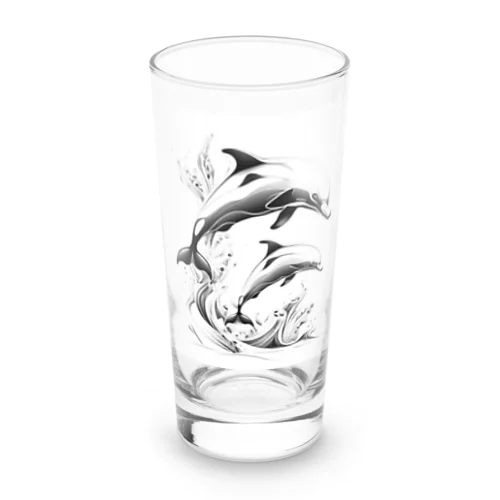 ちょっと凹み気味のイルカ Long Sized Water Glass