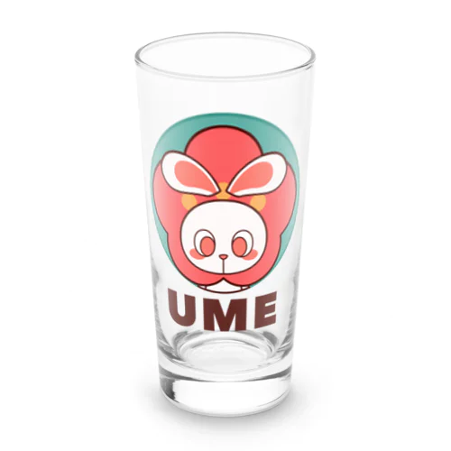 ぽっぷらうさぎ(UME・緑) Long Sized Water Glass