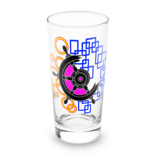 舵輪・黒（steering wheel） Long Sized Water Glass