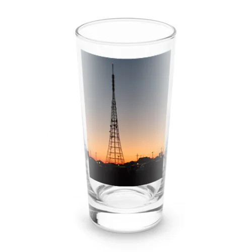 夕方のテレビ塔 Long Sized Water Glass