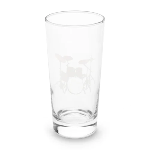 ドラム(ネコ)白 Long Sized Water Glass