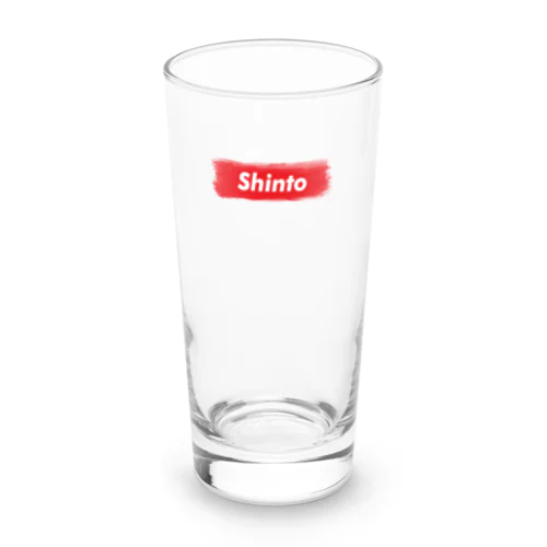 榛東村 ｜普段づかいできるご当地グッズ｜ブラシボックスロゴ Long Sized Water Glass