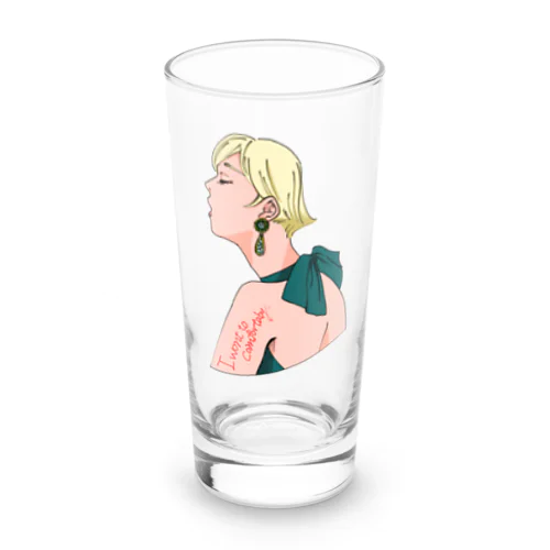 気楽に生きたいわ。 Long Sized Water Glass