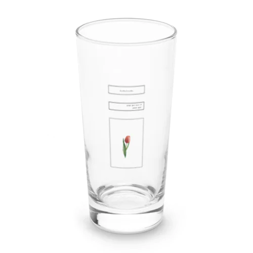 logo flame × tulip flame Long Sized Water Glass