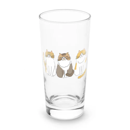 ふわふわ３にゃんず Long Sized Water Glass