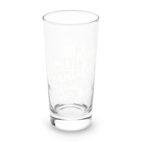 フレーズシリーズ｜文字: White Long Sized Water Glass