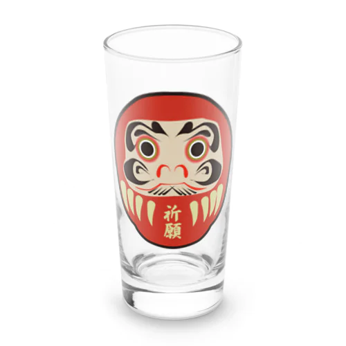 ［赤］だるま 開運吉祥 達磨 Long Sized Water Glass