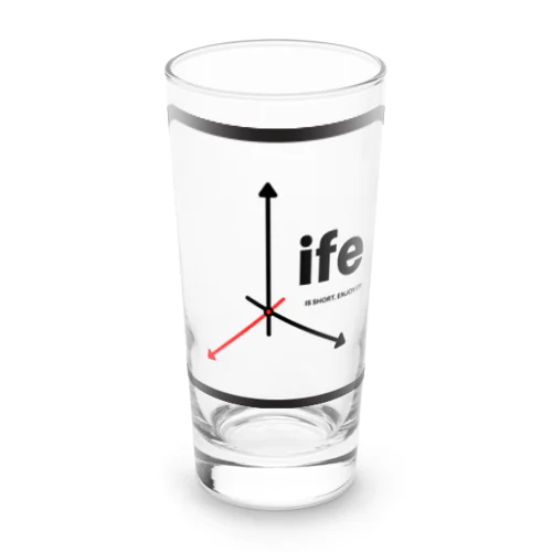 Life is short. Enjoy it! Long Sized Water Glass