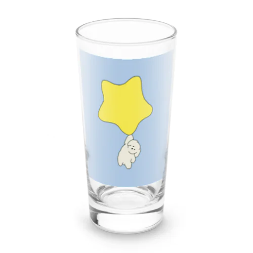 Good night, puppy ~ blue Long Sized Water Glass