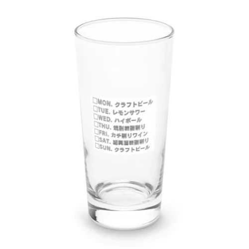 飲むお酒に困ったら助けましょうグラス Long Sized Water Glass