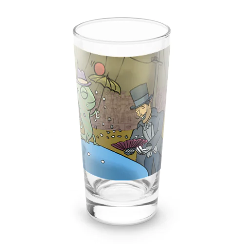 傘回しをするカメレオン Long Sized Water Glass