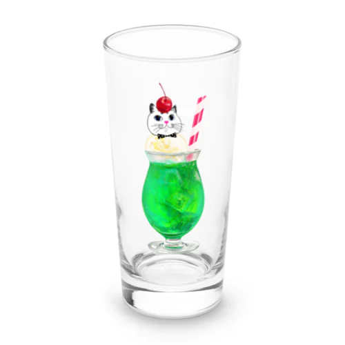 モチ猫ちゃんクリームソーダ Long Sized Water Glass