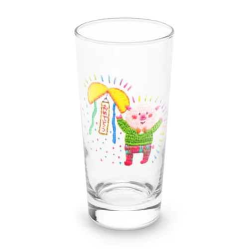 おめでとうのぶたくん Long Sized Water Glass