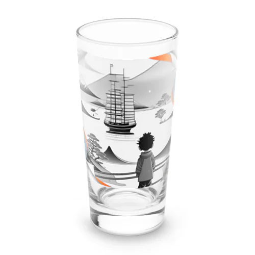 【リトル北斎まっけん坊や】の夢物語今後の予定Tシャツ Long Sized Water Glass