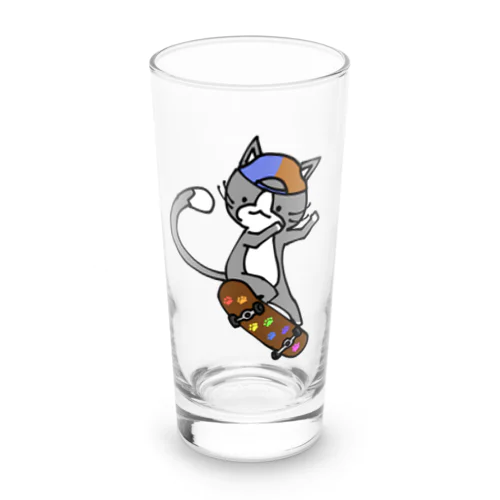 スケボー猫 Long Sized Water Glass