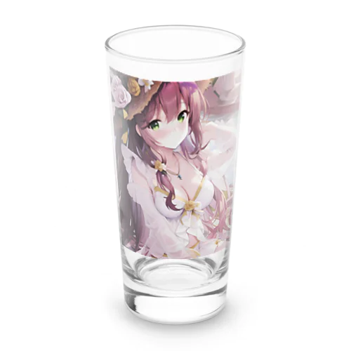 華の妖精のかわいい女の子 Long Sized Water Glass