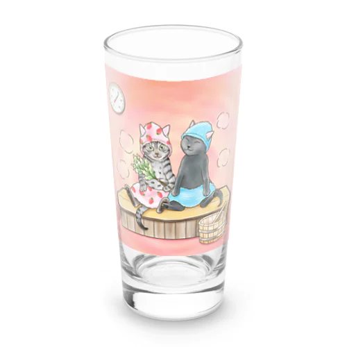 サウナにゃんこ Long Sized Water Glass