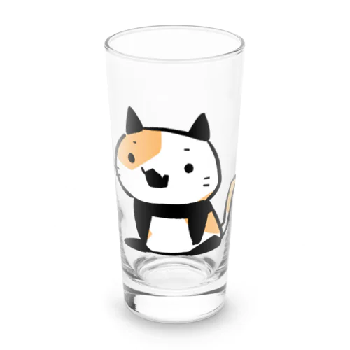 パンダ風味の三毛猫 Long Sized Water Glass