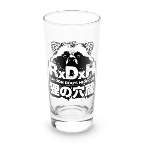 狸の穴蔵　公式　ロゴ01 Long Sized Water Glass