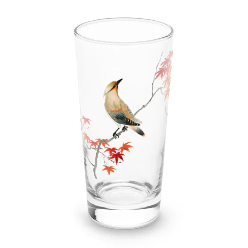 紅葉に緋連雀　小原古邨 Long Sized Water Glass