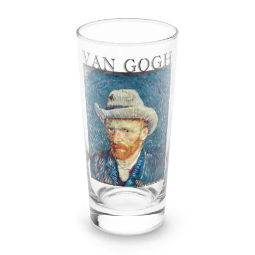 ゴッホ　灰色のフェルト帽の自画像　Vincent van Gogh  Long Sized Water Glass