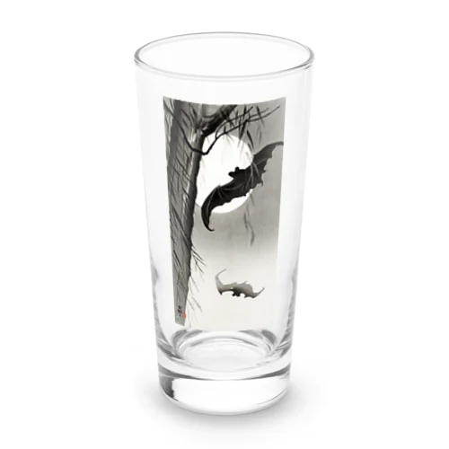 小原古邨　月に蝙蝠（コウモリ）Ohara Koson / Bats under the full moon Long Sized Water Glass