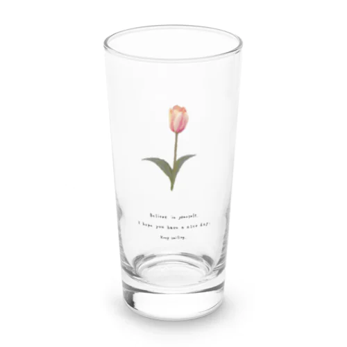 Sakura Peach Tulip . Long Sized Water Glass