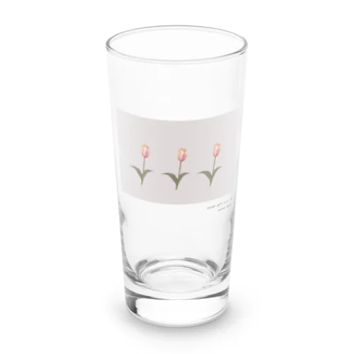 Sakura Milk Tea , Skura Momo three Tulip . Long Sized Water Glass