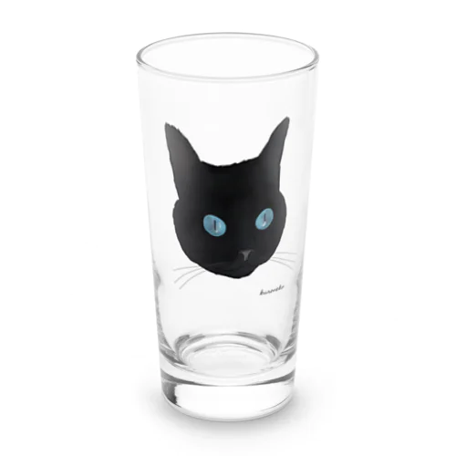 青い瞳の黒猫 Long Sized Water Glass