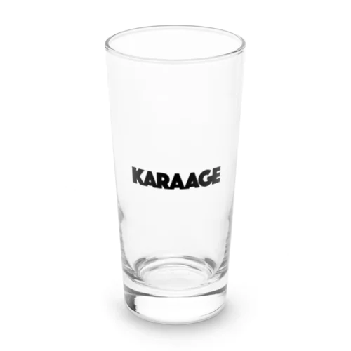 KARAAGE（唐揚げ）ロゴ　黒文字 Long Sized Water Glass