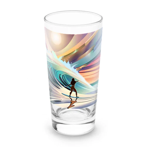 Big wave  Long Sized Water Glass