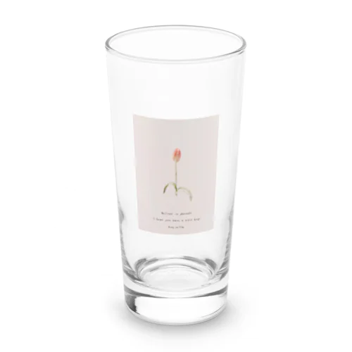 🫖 Sakura Peach milk tea . Long Sized Water Glass