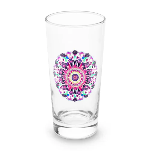 Mandala Flower Long Sized Water Glass